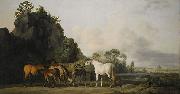 George Stubbs Brood Mares and Foals, oil painting on canvas